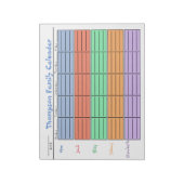 Personalisierter Familienplaner Notizblock (Rotiert)