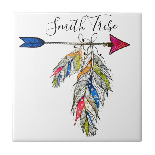 Personalisierter Familienstamm Fliese (Vorderseite)