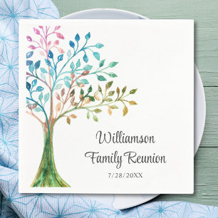 Personalisierter Familientreffen-Familienstammbaum Serviette