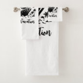 Personalisierter Familienurlaub Badhandtuch Set (Insitu)