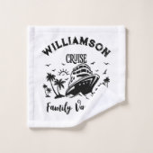 Personalisierter Familienurlaub Badhandtuch Set (Waschlappen)