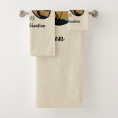 Personalisierter Familienurlaub Badhandtuch Set (Insitu)