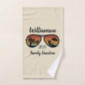 Personalisierter Familienurlaub Badhandtuch Set (Handtuch)