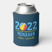 Personalisierter Familienurlaub Beach Ball Dosenkühler (Kanne Rückseite)