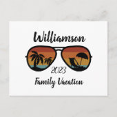 Personalisierter Familienurlaub Feiertagspostkarte (Vorderseite)