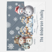 Personalisierter Familienurlaub Fleecedecke (Vorderseite)