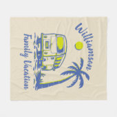 Personalisierter Familienurlaub Fleecedecke (Vorderseite (Horizontal))