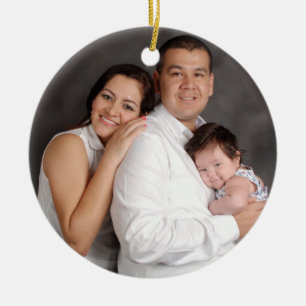 Personalisierter Familienurlaub Foto Keramikornament