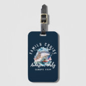 Personalisierter Familienurlaub Gepäckanhänger (Vorderseite Vertikal)