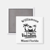 Personalisierter Familienurlaub Magnet (Vorderseite/Rückseite)