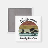 Personalisierter Familienurlaub Magnet (Vorderseite/Rückseite)