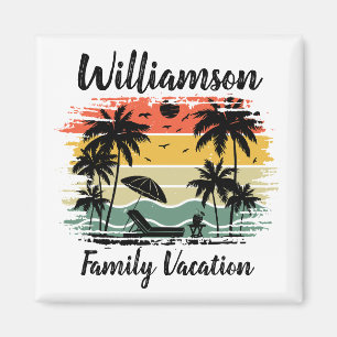 Personalisierter Familienurlaub Magnet