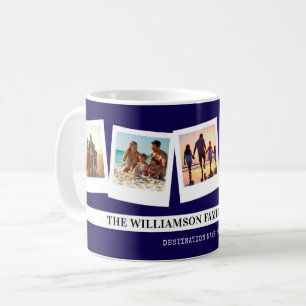 Personalisierter Familienurlaub Moderner Snapshot- Kaffeetasse
