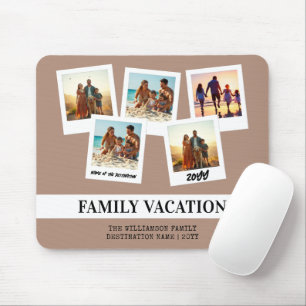 Personalisierter Familienurlaub Moderner Snapshot- Mousepad