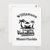 Personalisierter Familienurlaub Postkarte (Vorne/Hinten)