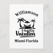 Personalisierter Familienurlaub Postkarte (Vorderseite)