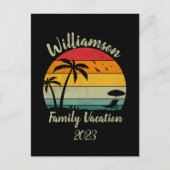 Personalisierter Familienurlaub Postkarte (Vorderseite)