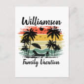 Personalisierter Familienurlaub Postkarte (Vorderseite)