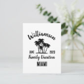 Personalisierter Familienurlaub Postkarte (Stehend Vorderseite)