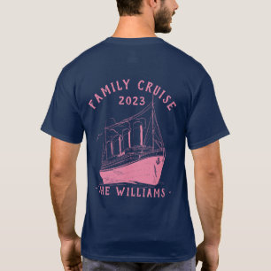 Personalisierter Familienurlaub Schifffahrt T-Shirt