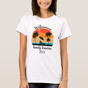 Personalisierter Familienurlaub T-Shirt