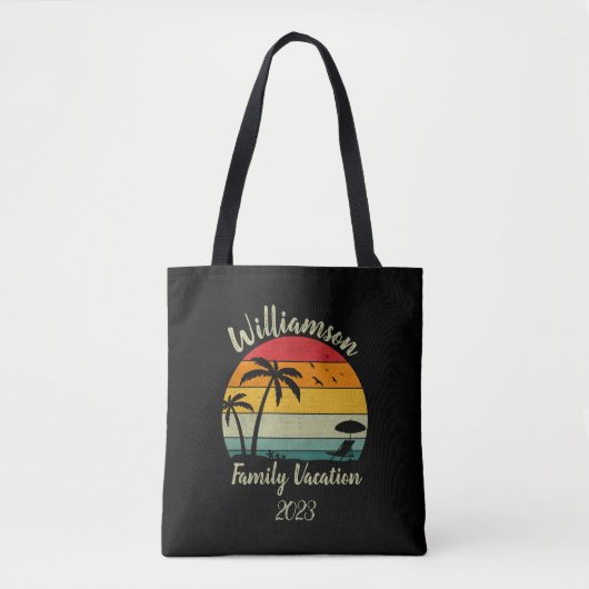 Personalisierter Familienurlaub Tasche (Vorderseite)