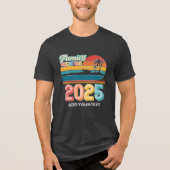 Personalisierter Familienurlaub Tri-Blend Shirt (Vorderseite)
