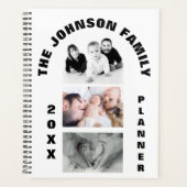 PERSONALISIERTER FAMILY Foto Collage Planner Planer (Vorderseite)