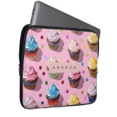Personalisierter Fantasie-Regenbogen-Cupcake-Konfe Laptopschutzhülle (Vorne Rechts)