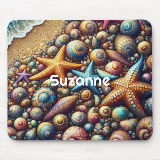 Personalisierter Fantasy-Strand-Mauspad Mousepad (Vorne)
