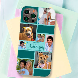 Personalisierter Farbblock 7 FotoCollage Case-Mate iPhone 14 Hülle