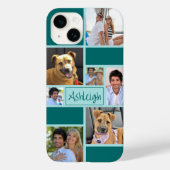 Personalisierter Farbblock 7 FotoCollage Case-Mate iPhone Hülle (Rückseite)