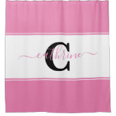 Personalisierter Farbblock Duschvorhang (Vorderseite)