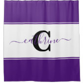 Personalisierter Farbblock Duschvorhang (Vorderseite)