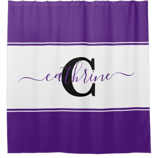 Personalisierter Farbblock Duschvorhang (Vorderseite)