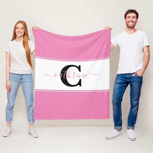 Personalisierter Farbblock Fleecedecke (Beispiel)