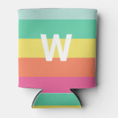 Personalisierter Farbblock für Monogramm-Regenboge Dosenkühler (Vorderseite)