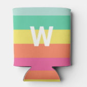 Personalisierter Farbblock für Monogramm-Regenboge Dosenkühler (Rückseite)