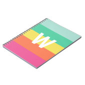 Personalisierter Farbblock für Monogramm-Regenboge Notizblock (Linke Seite)