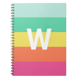 Personalisierter Farbblock für Monogramm-Regenboge Notizblock