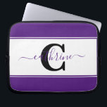 Personalisierter Farbblock Laptopschutzhülle<br><div class="desc">Personalisieren Sie dieses niedliche Farbblockdesign mit Ihren Favoriten oder Schulfarben,  bearbeiten Sie den Brief ,  bearbeiten Sie den Namen (zwischen den Blöcken oder Sie verlieren den zusätzlichen blüh).</div>