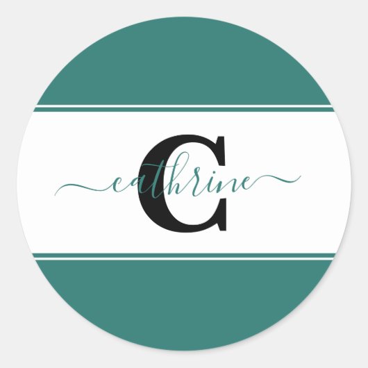 Personalisierter Farbblock Runder Aufkleber (Vorderseite)
