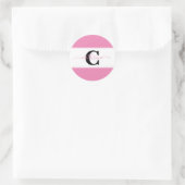 Personalisierter Farbblock Runder Aufkleber (Tasche)