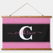 Personalisierter Farbblock Wandteppich Mit Holzrahmen (Vorne)