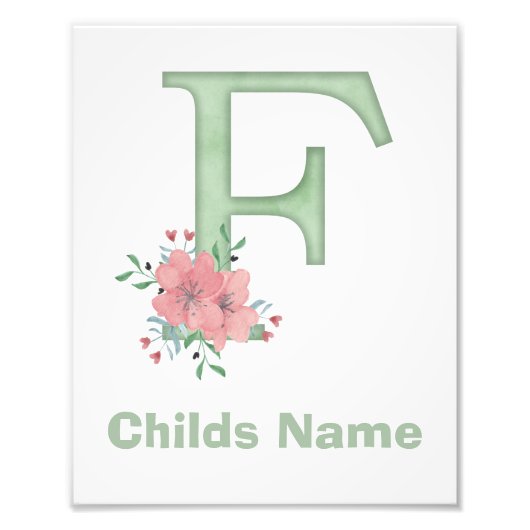 Personalisierter Farbbrief F Foto drucken (Vorne)