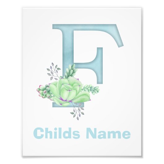 Personalisierter Farbbrief F Foto drucken (Vorne)