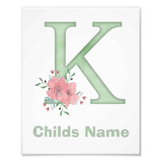 Personalisierter Farbbrief K Foto drucken (Vorne)