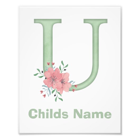 Personalisierter Farbbrief U Foto drucken (Vorne)