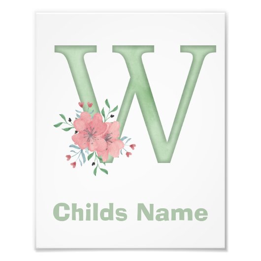 Personalisierter Farbbrief W Foto drucken (Vorne)