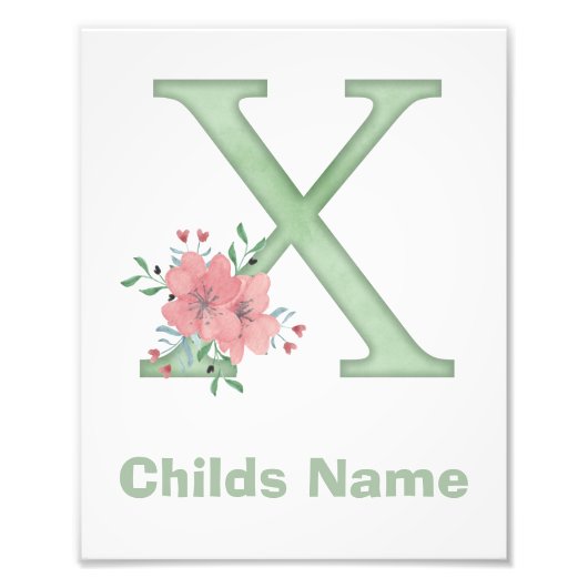 Personalisierter Farbbrief X Foto drucken (Vorne)